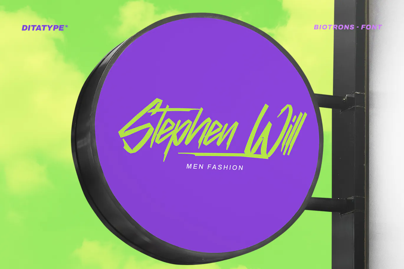 尖角笔触的英文手写涂鸦衬线字体 - Biotrons