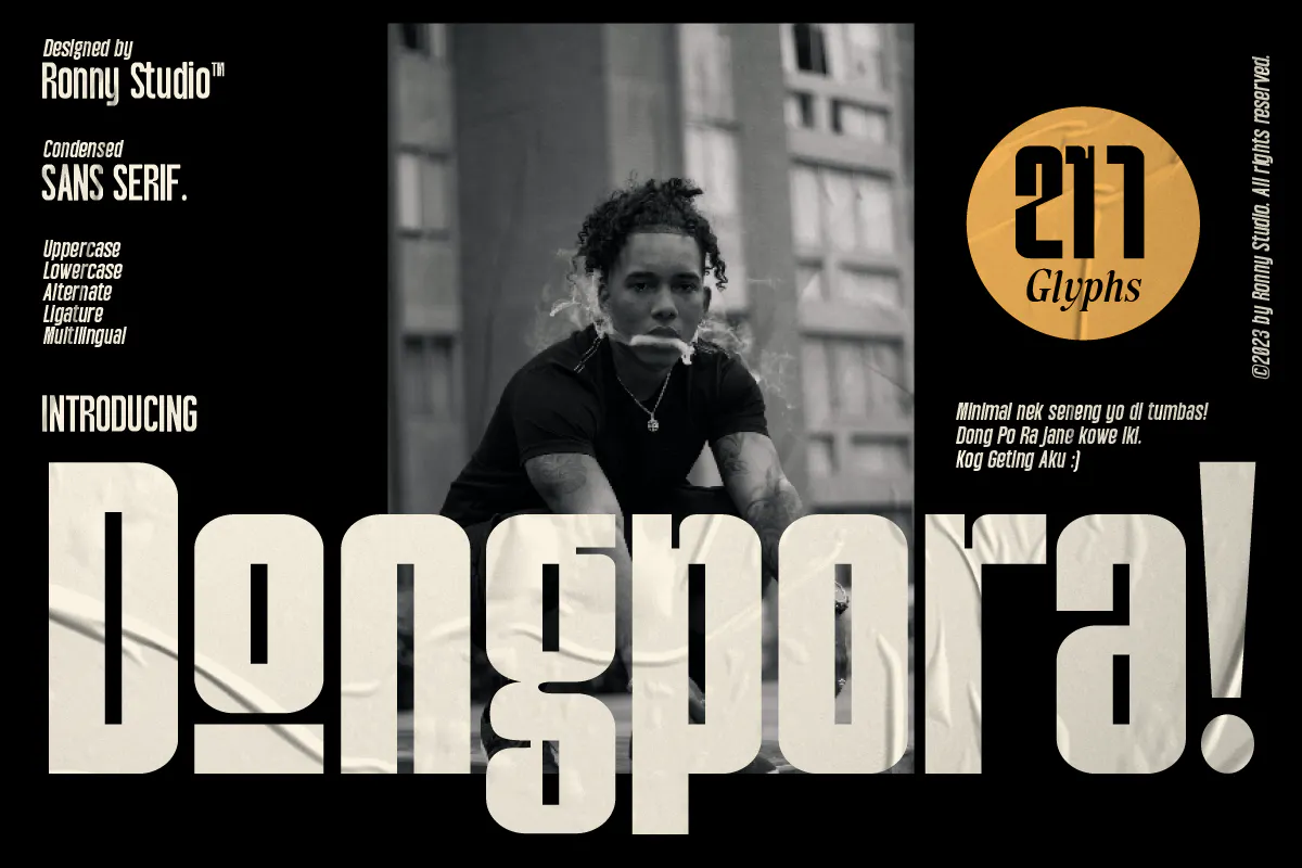 海报设计印刷类无衬线英文字体 - Dongpora-9 海报设计印刷类无衬线英文字体 - Dongpora