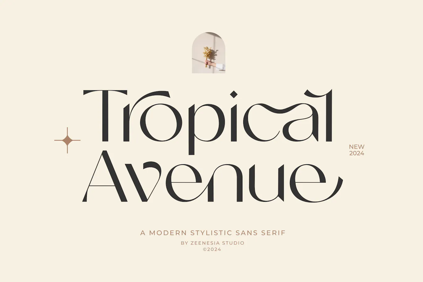 别致的英文无衬线装饰字体 - Tropical Avenue