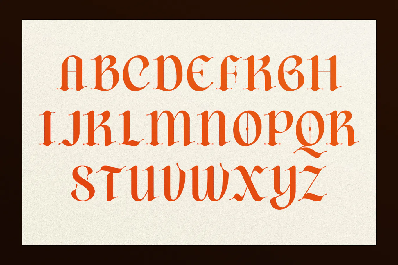 优雅现代风格的哥特手写英文字体 - Diences