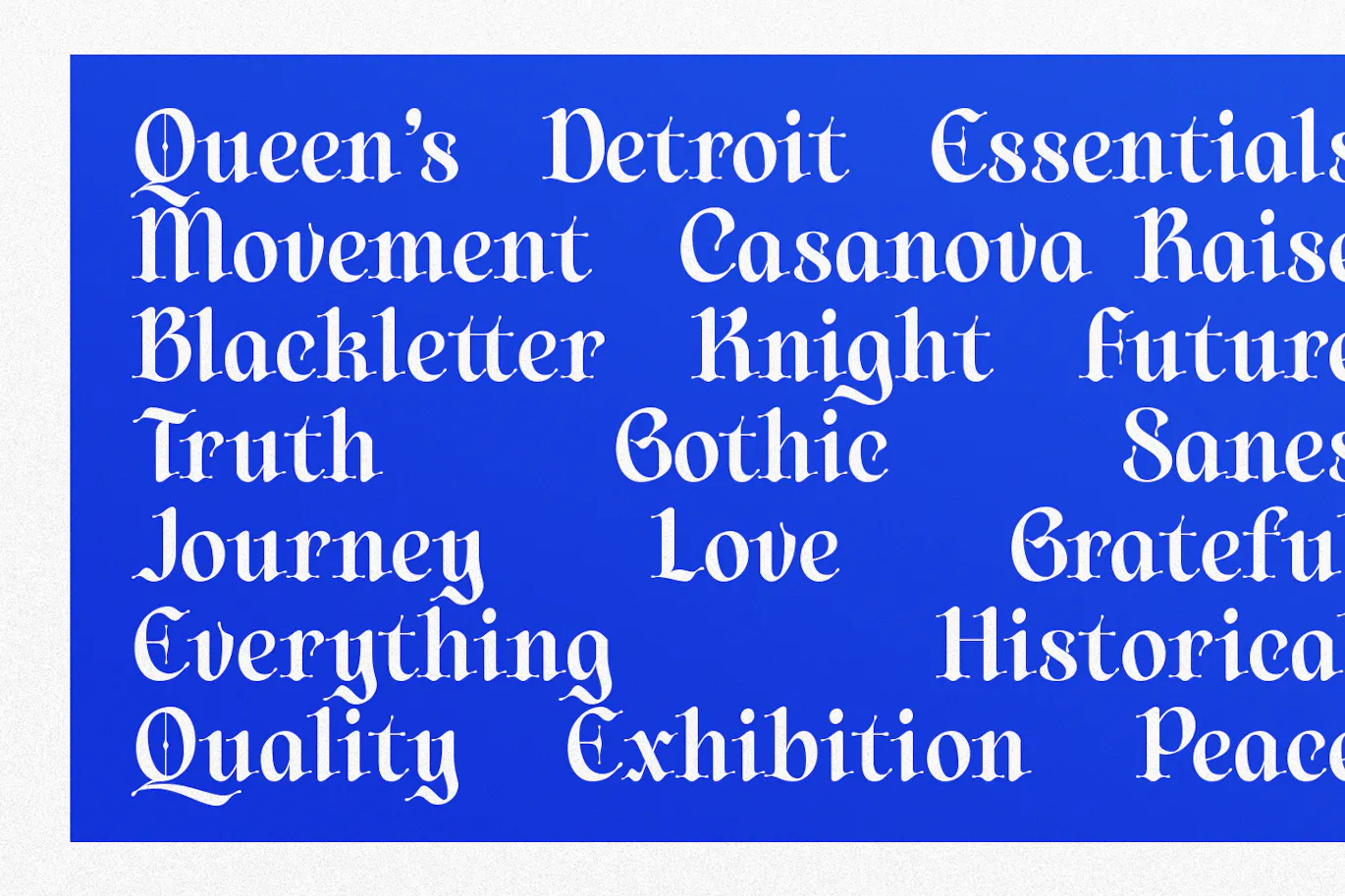 优雅现代风格的哥特手写英文字体 - Diences