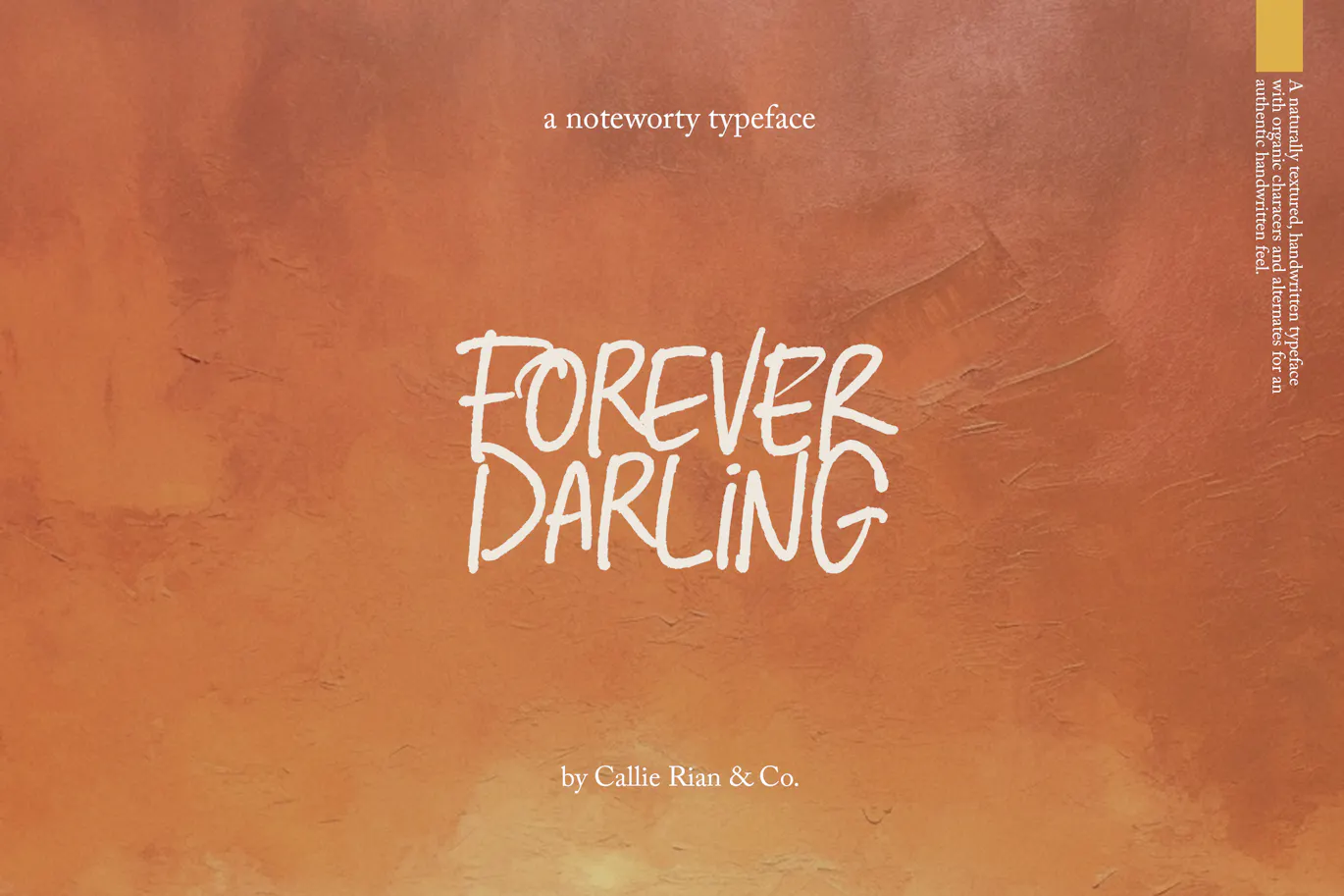 纹理斜体的英文有机手写字体 - Forever Darling