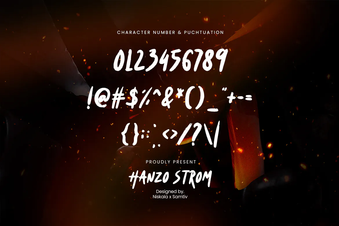 英文手写涂鸦标题字体 - Hanzo Strom