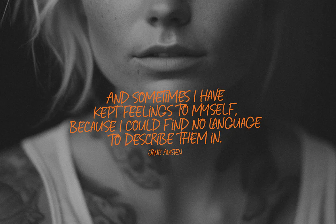 纹理斜体的英文有机手写字体 - Forever Darling