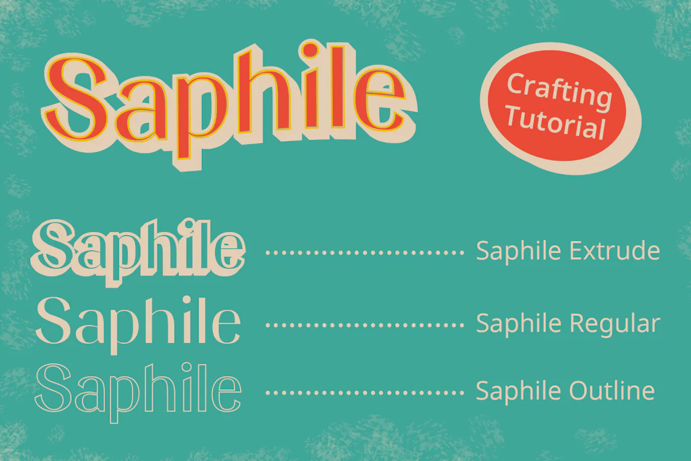 复古风格3D效果的无衬线装饰英文字体 - Saphile 3D-3 复古风格3D效果的无衬线装饰英文字体 - Saphile 3D