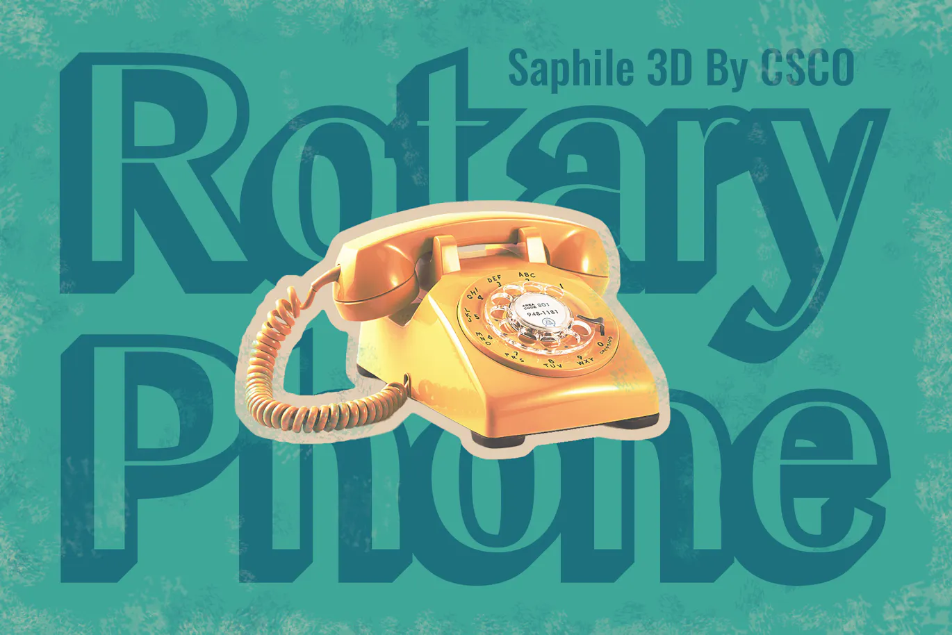 复古风格3D效果的无衬线装饰英文字体 - Saphile 3D-5 复古风格3D效果的无衬线装饰英文字体 - Saphile 3D