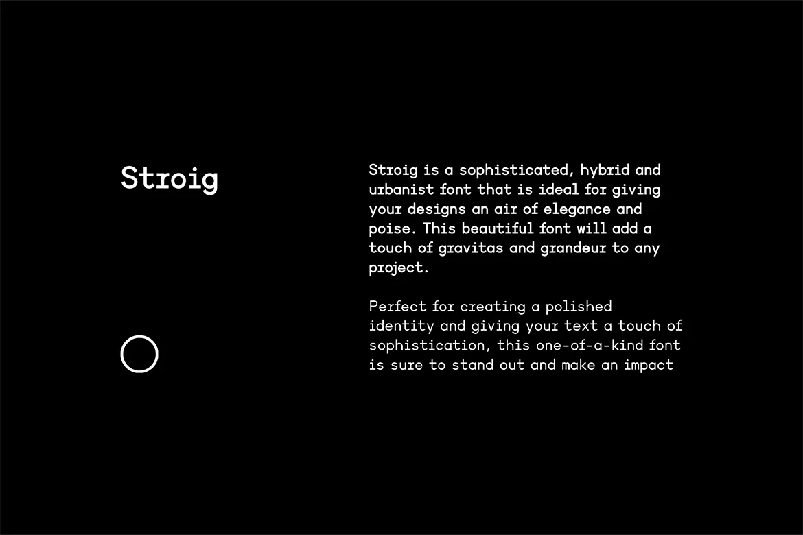 精致混合都市风格的英文无衬线字体 - Stroig