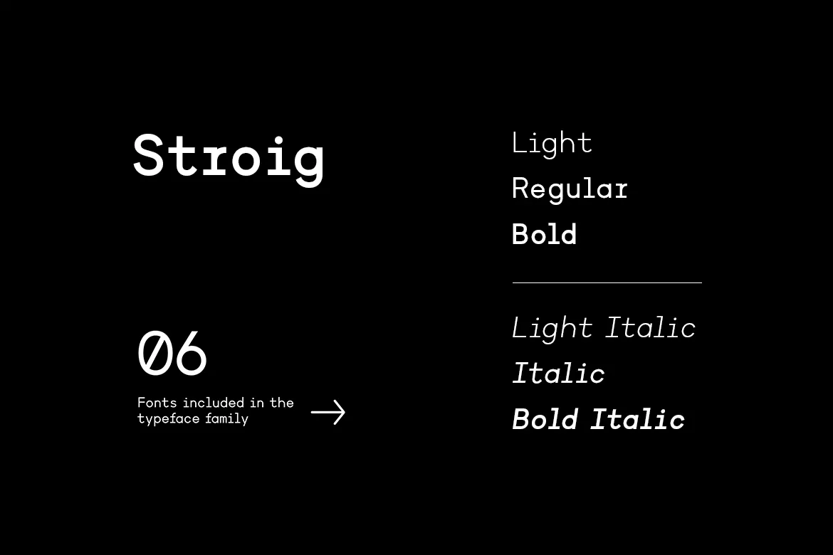 精致混合都市风格的英文无衬线字体 - Stroig