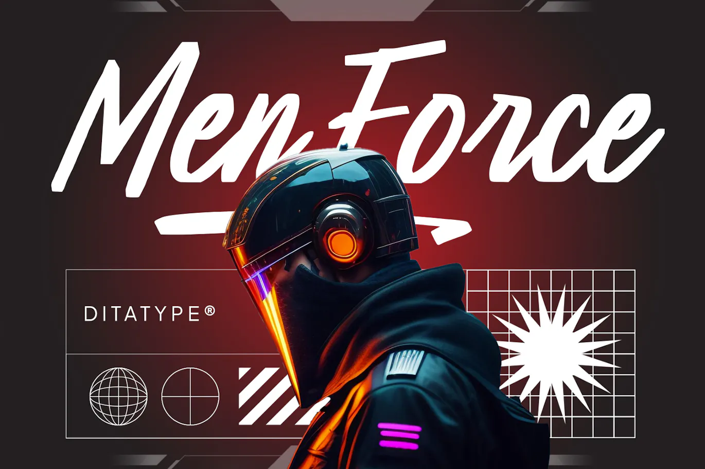 未来科技风英文手写花体字体 - Cyber Mage