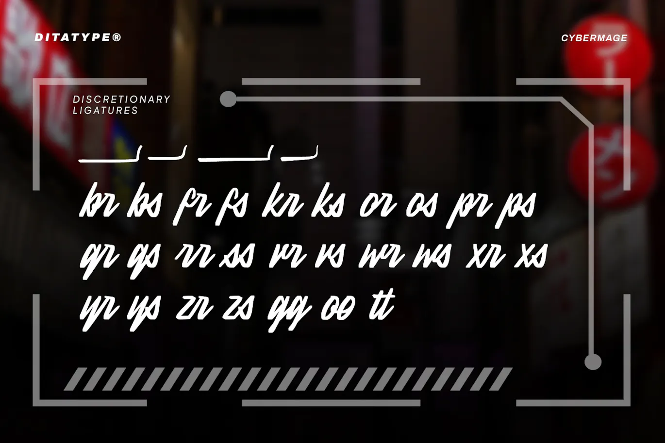 未来科技风英文手写花体字体 - Cyber Mage