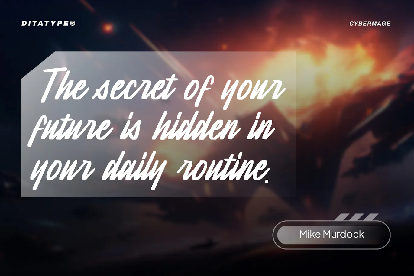 未来科技风英文手写花体字体 - Cyber Mage