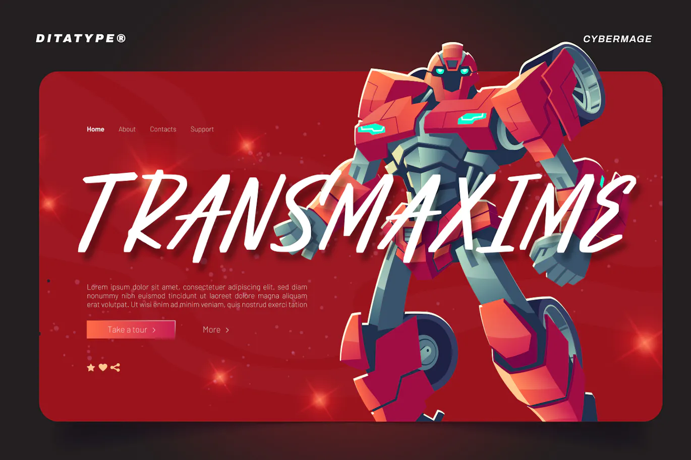 未来科技风英文手写花体字体 - Cyber Mage