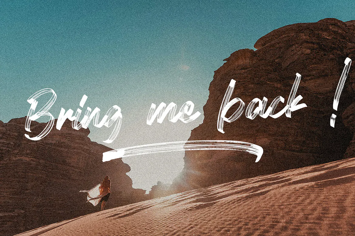 笔刷效果英文手写装饰字体 – Millionth Dream