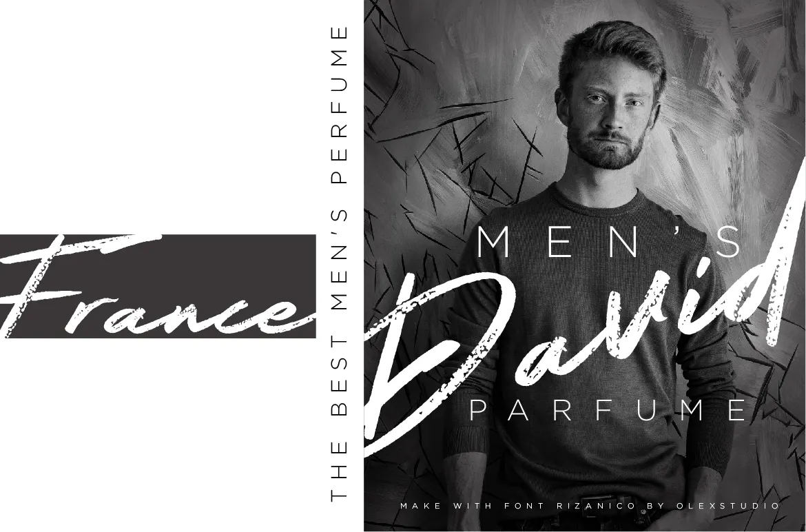 自然纹理的英文手写连体签名字体 - Rizanico-2 自然纹理的英文手写连体签名字体 - Rizanico