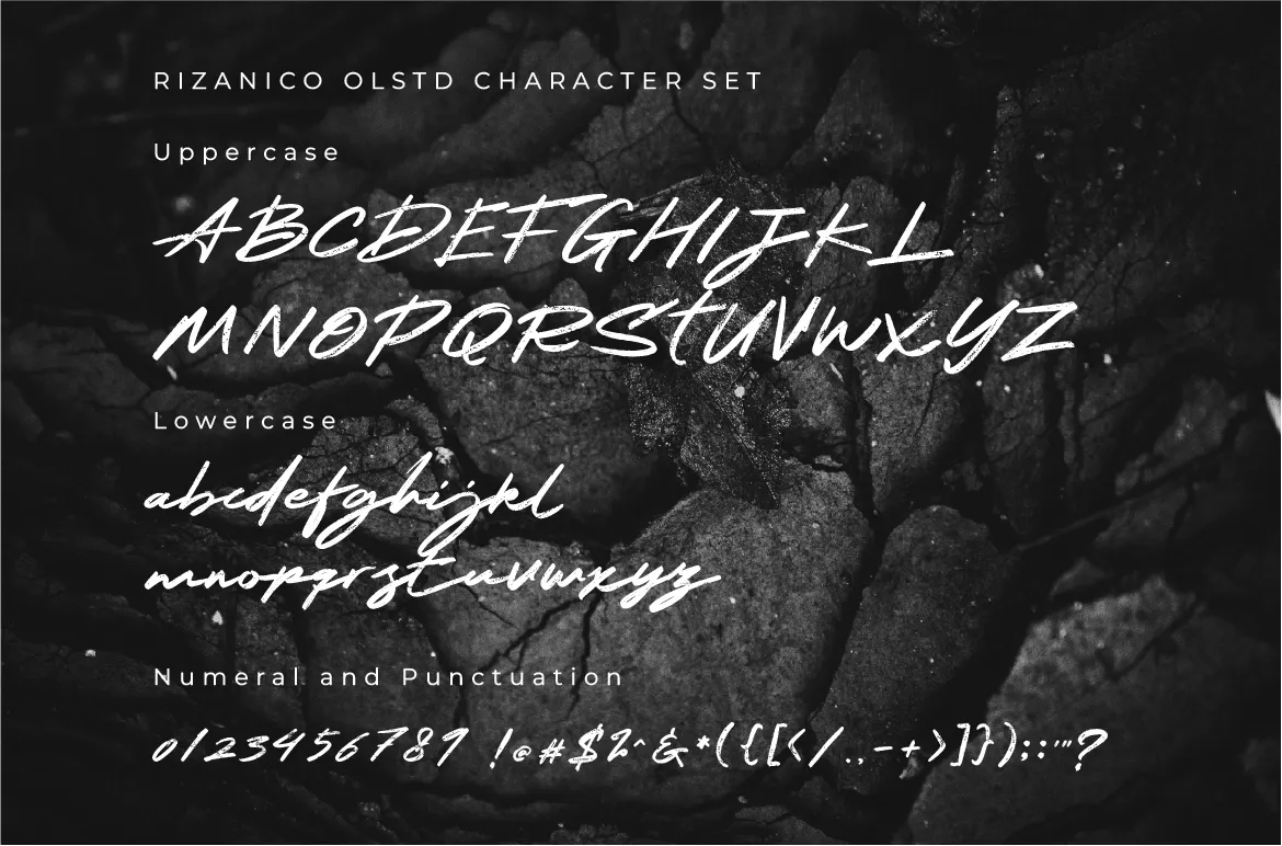 自然纹理的英文手写连体签名字体 - Rizanico-3 自然纹理的英文手写连体签名字体 - Rizanico