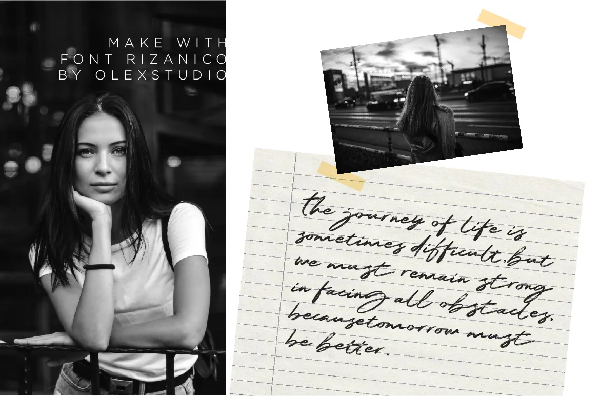 自然纹理的英文手写连体签名字体 - Rizanico-4 自然纹理的英文手写连体签名字体 - Rizanico