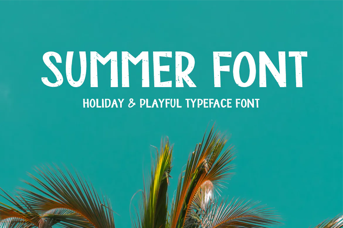 俏皮粗糙纹理的英文无衬线字体 – Summer Grupole