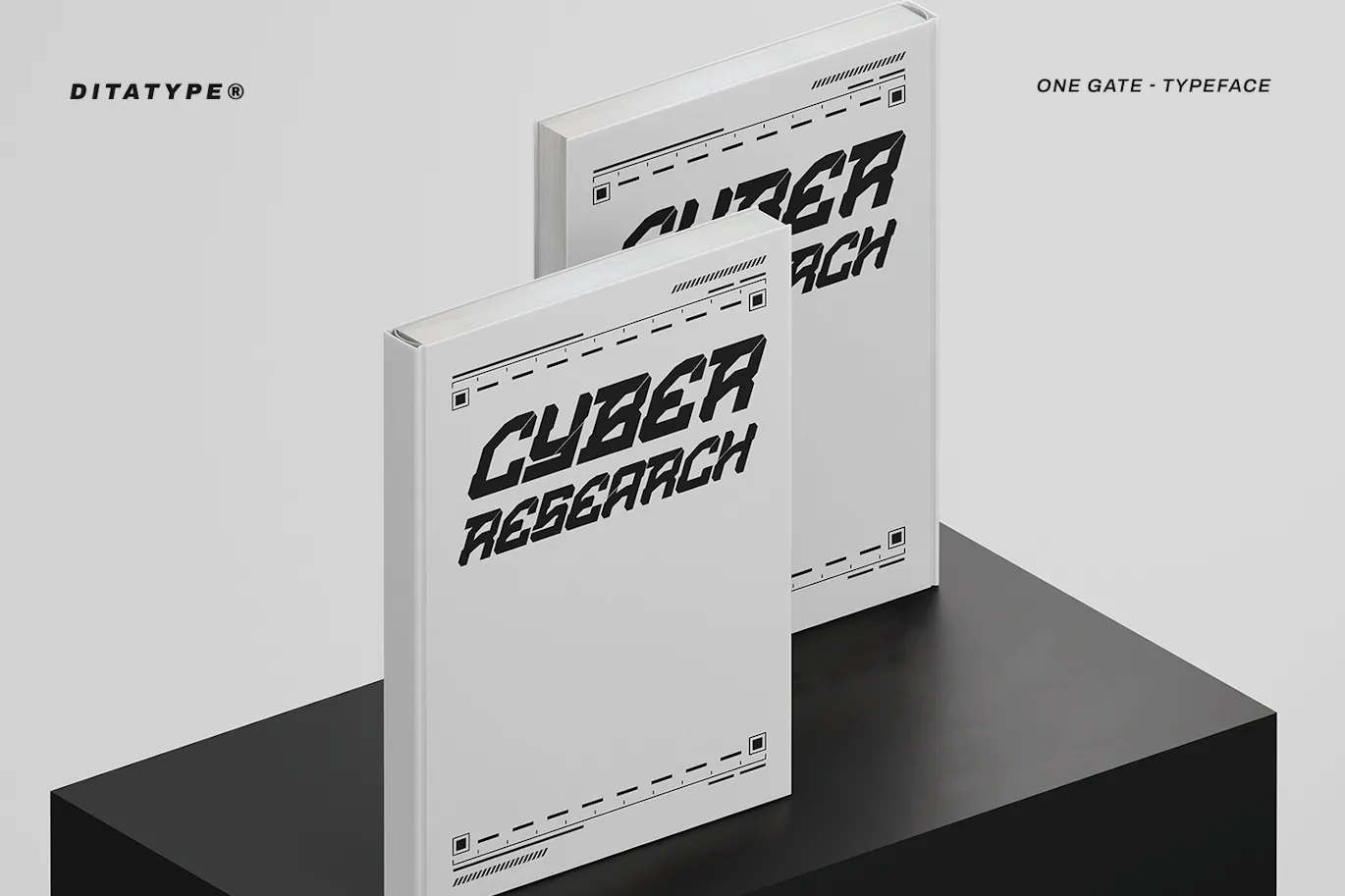 未来派美学的英文科技感装饰字体 - One Gate