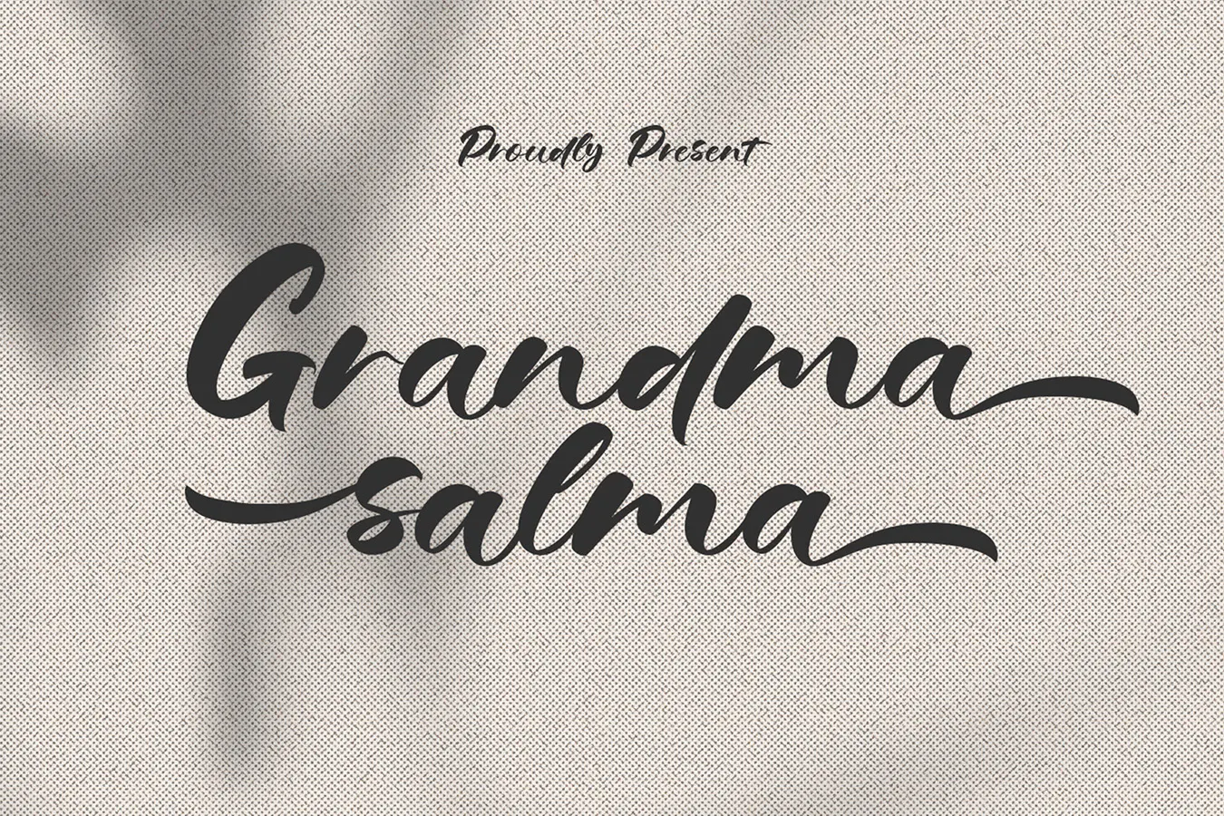 邀请函的英文手写签名字体 – Grandma Salma