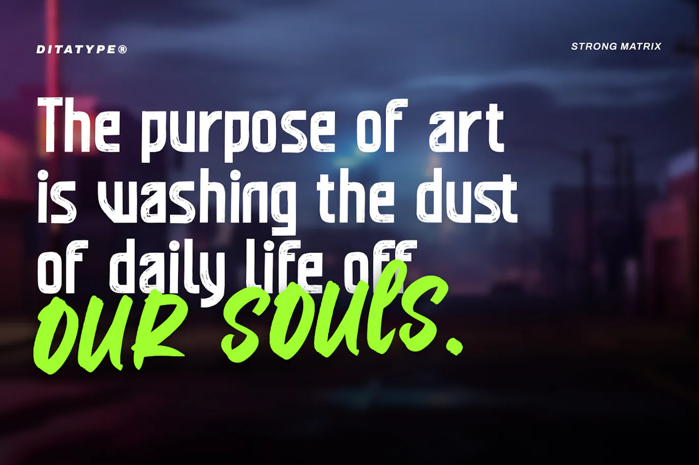 赛博朋克风的英文字体集合包 - Strong Matrix-7 赛博朋克风的英文字体集合包 - Strong Matrix