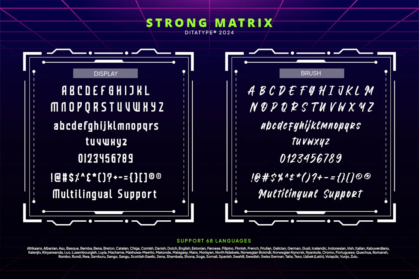 赛博朋克风的英文字体集合包 - Strong Matrix-8 赛博朋克风的英文字体集合包 - Strong Matrix
