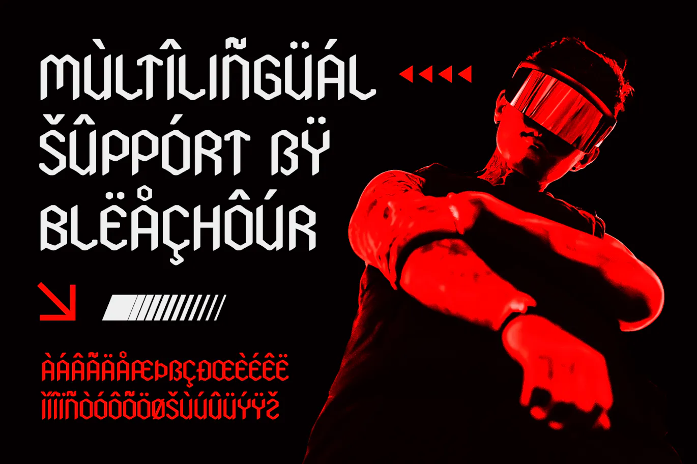 迷人且前卫的实验性英文标题字体 - Bleachour