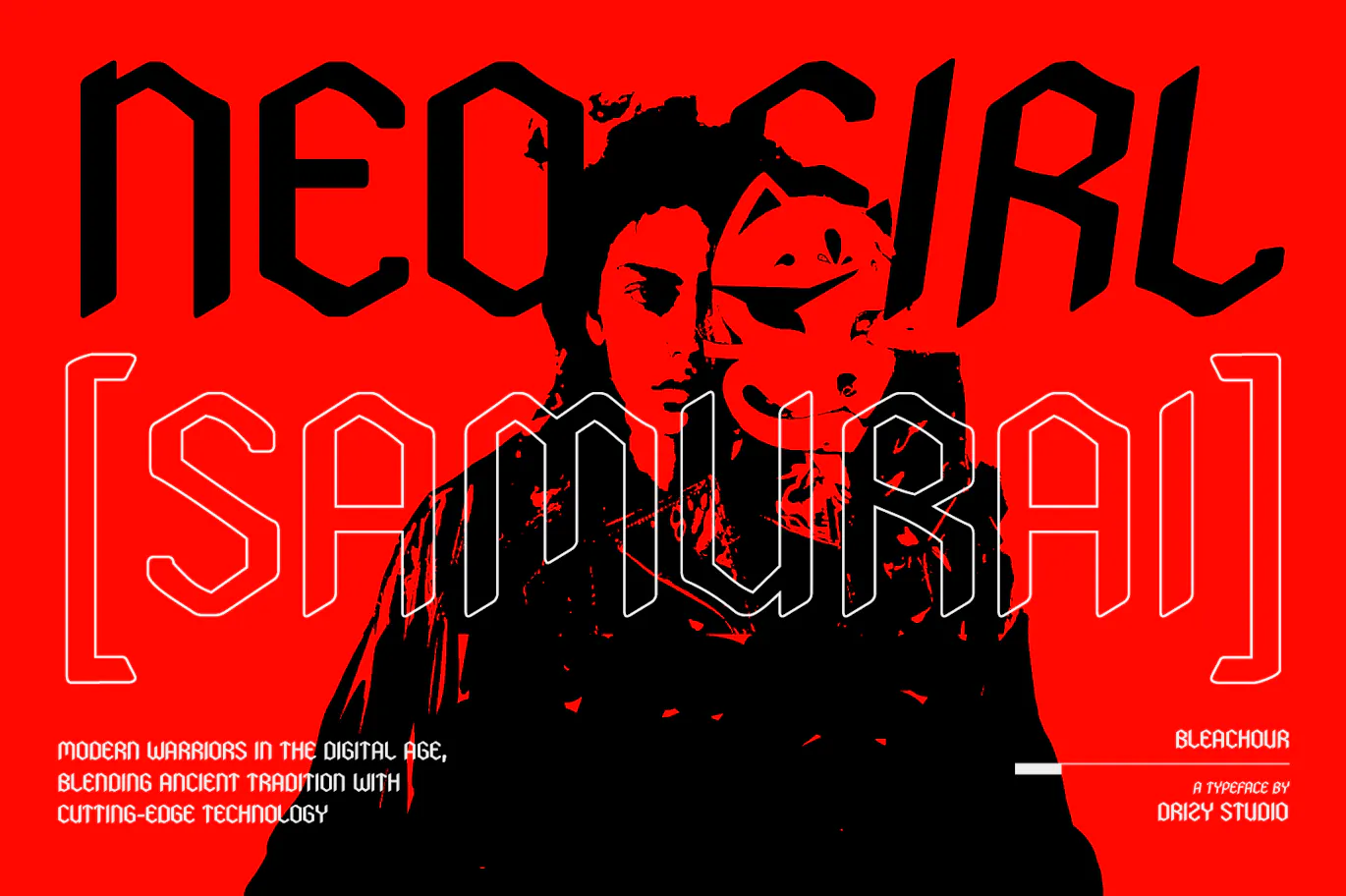 迷人且前卫的实验性英文标题字体 - Bleachour