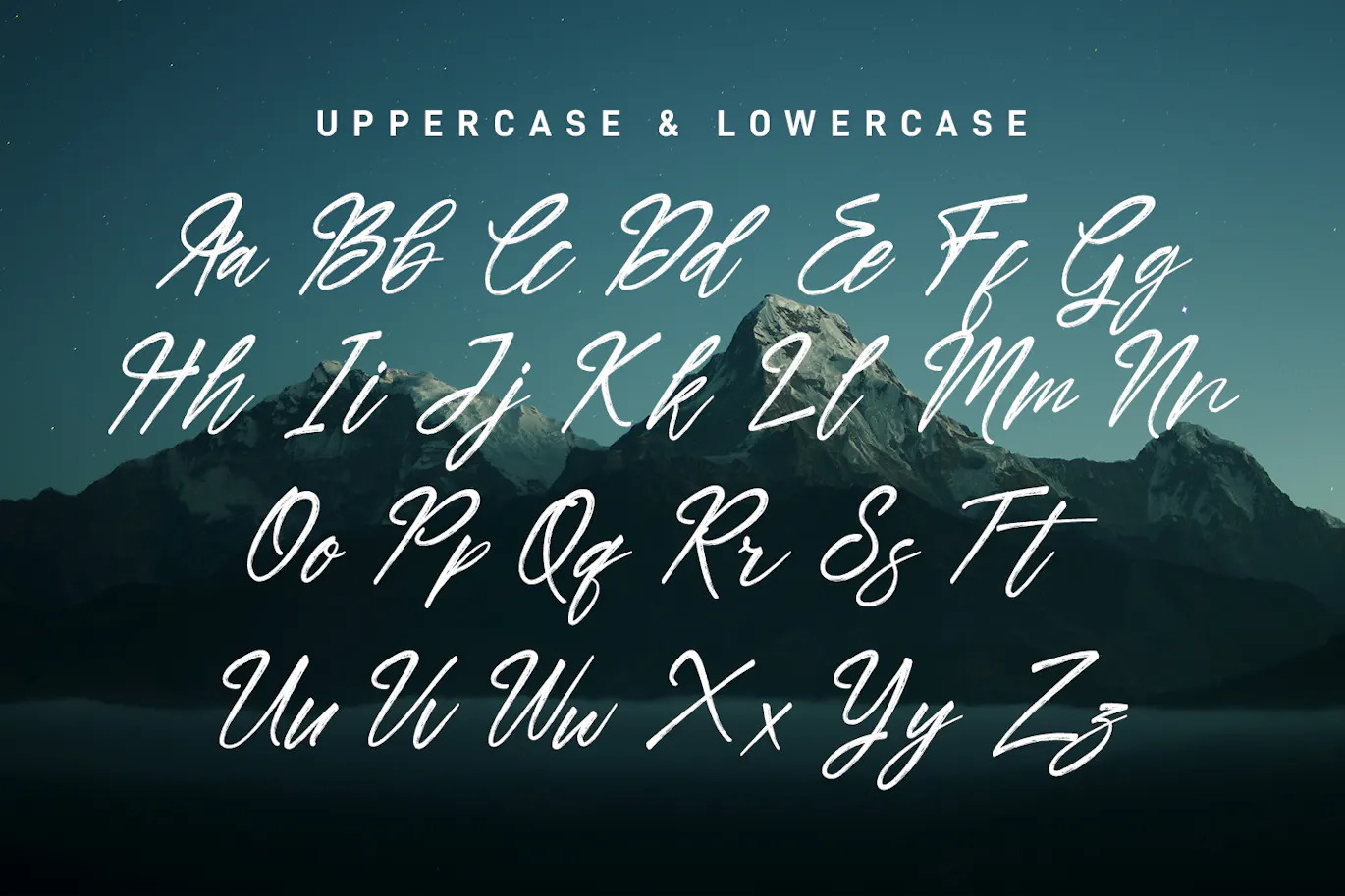 创意手工画笔感的英文手写笔刷字体 - Masha Chantou