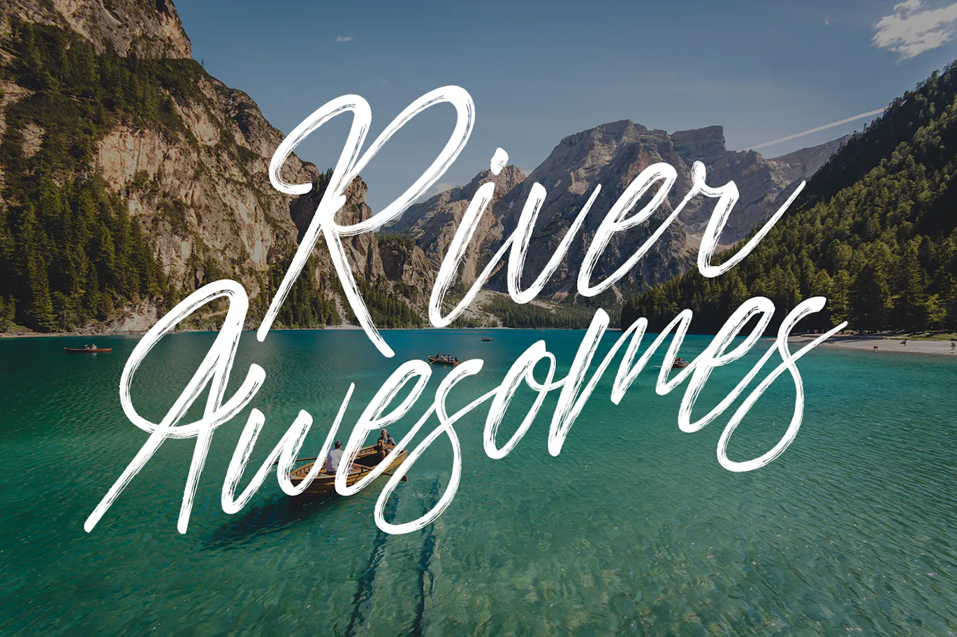 创意手工画笔感的英文手写笔刷字体 - Masha Chantou