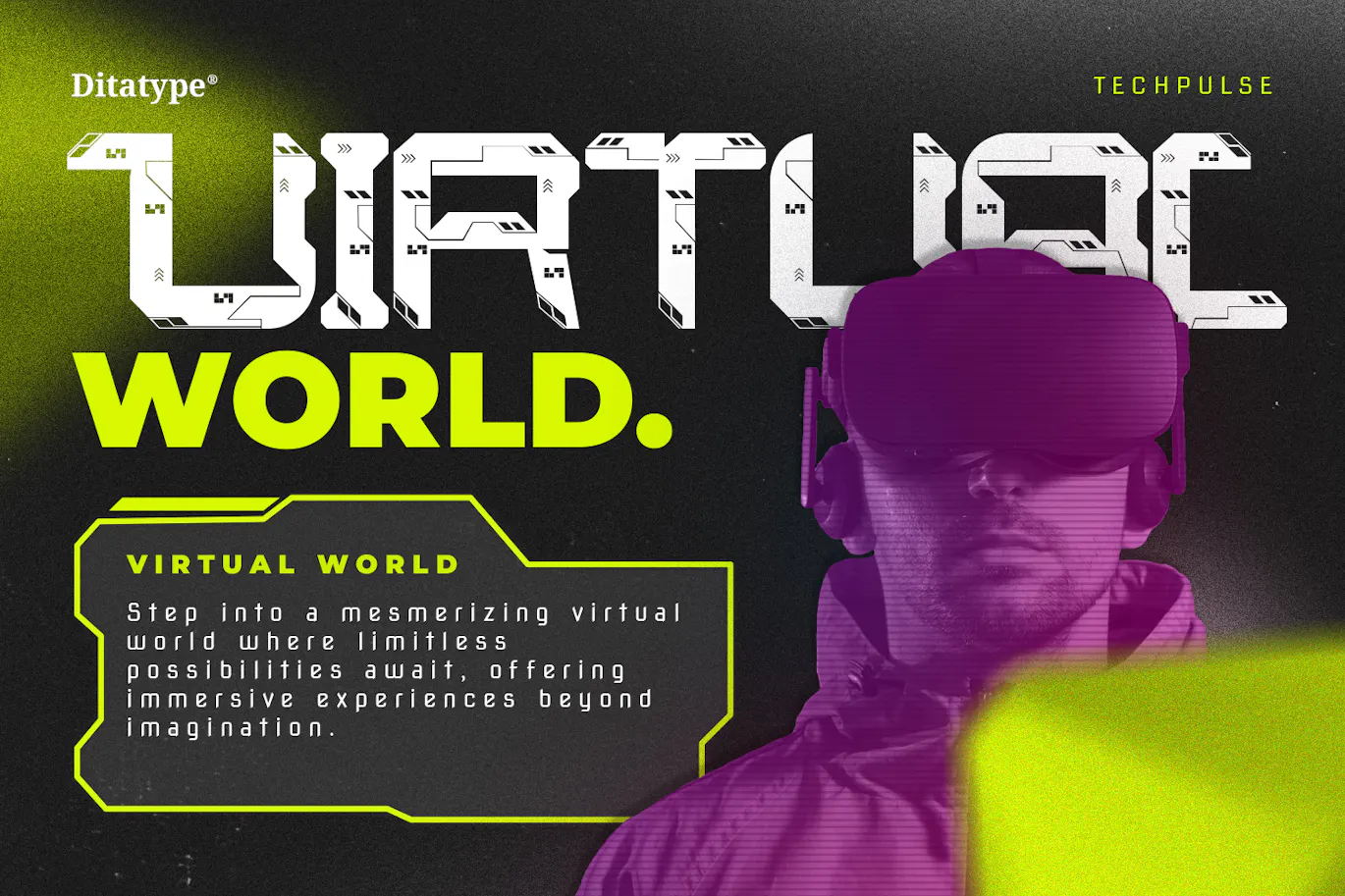 科技电路板图案的英文装饰字体 - Techpulse-5 科技电路板图案的英文装饰字体 - Techpulse