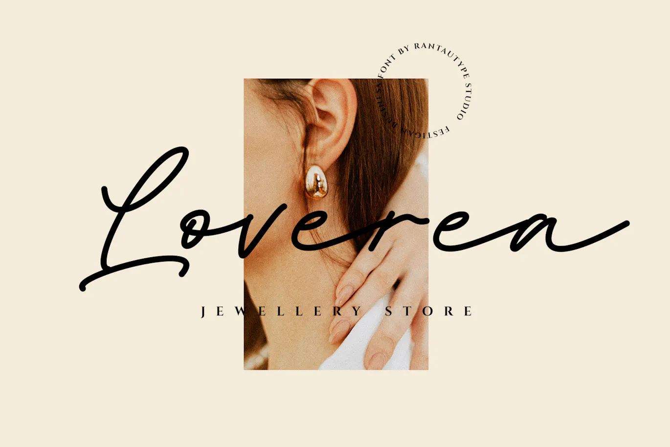 高级时装品牌的英文手写字体 - Festigan Business