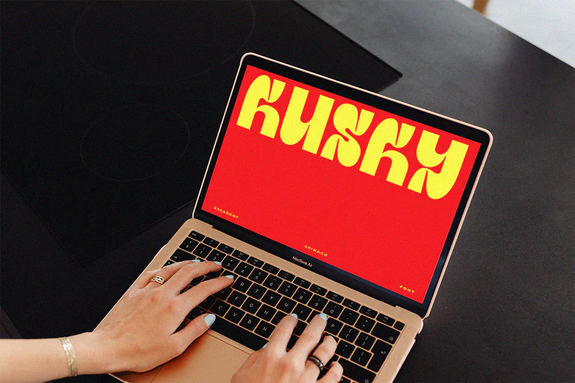 复古风格扭曲迷幻的英文装饰字体 - Escargot Spinach