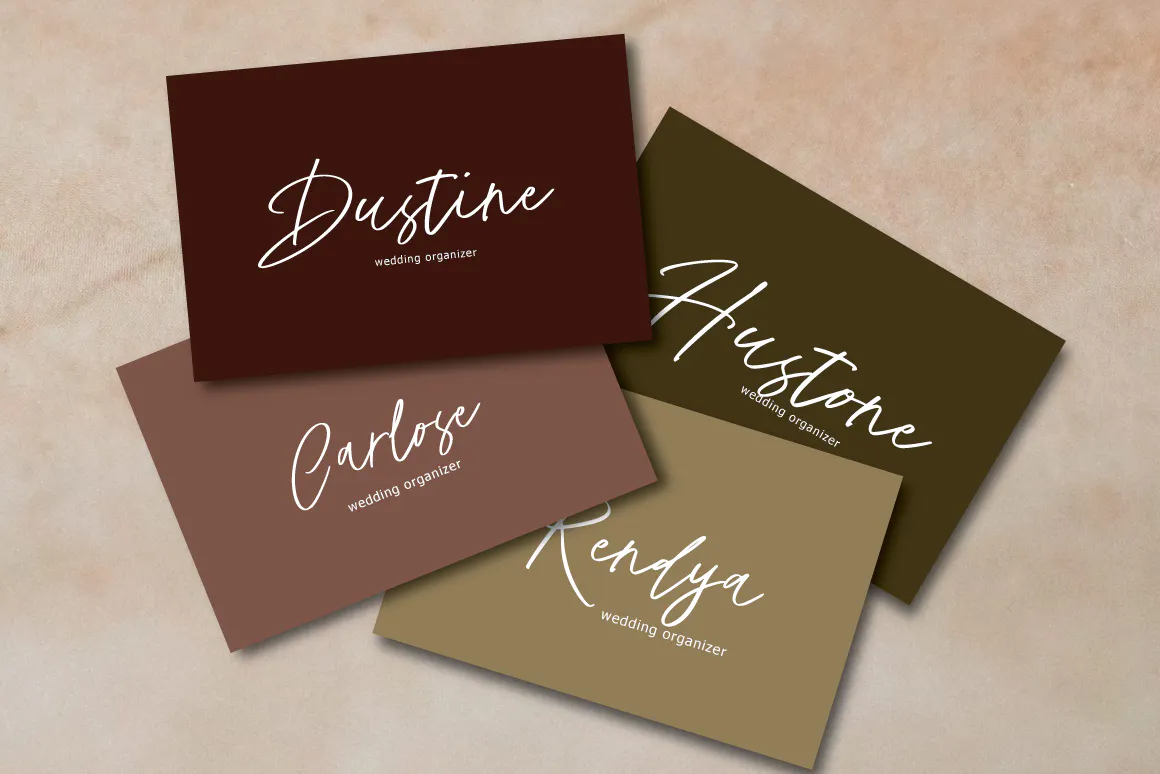 时尚优雅的英文手写签名字体 - Mafisty