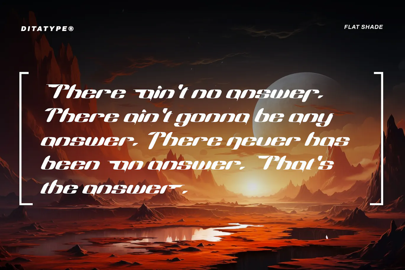 现代迷人独特设计的英文装饰字体 - Flat Shade