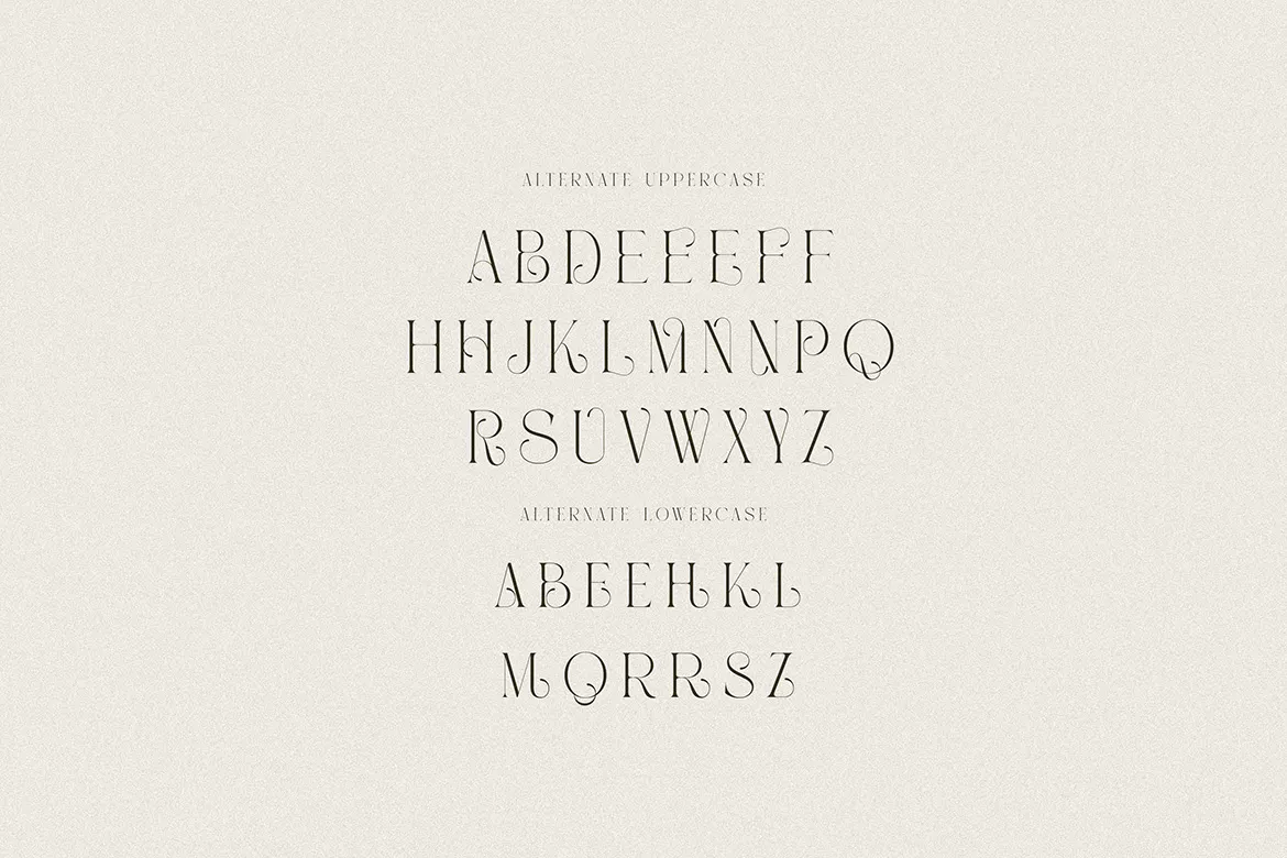 Caroline Luxury Serif 英文字体