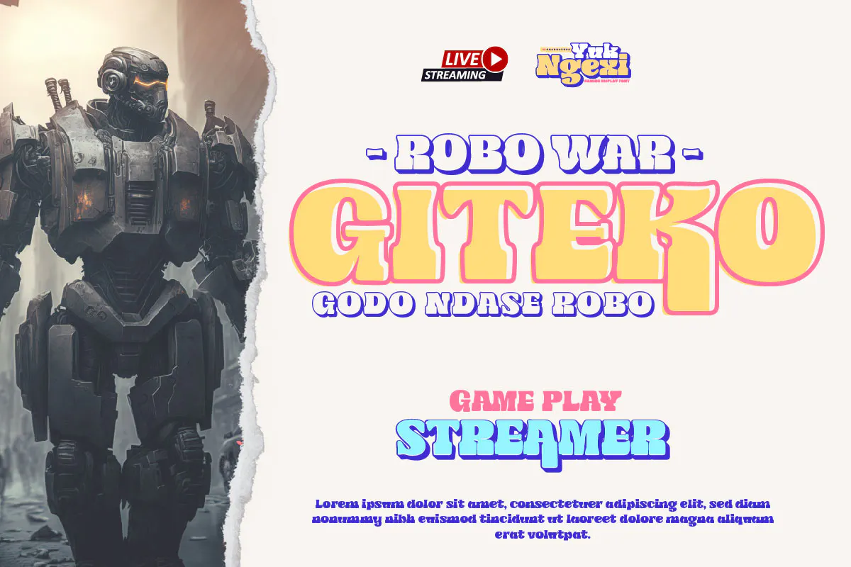 游戏风格的英文装饰字体 - Yuk Ngexi