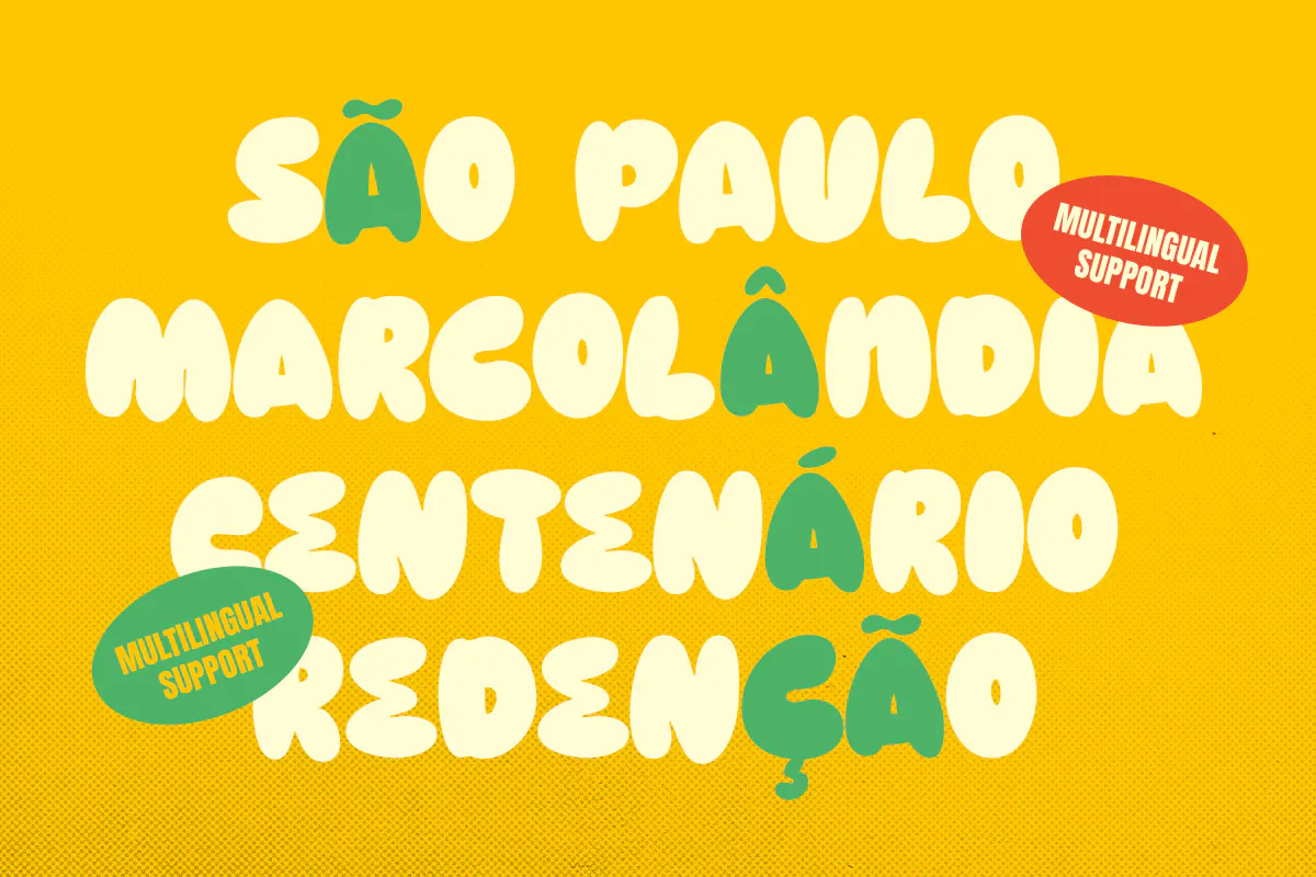 气泡字母的俏皮粗体英文字体 - Puffy Delight