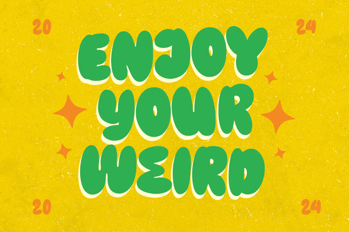 气泡字母的俏皮粗体英文字体 - Puffy Delight