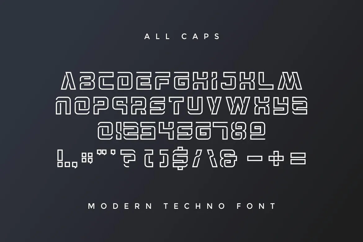 俏皮的天赋英文字体 - Morgiefa Modern Techno Font