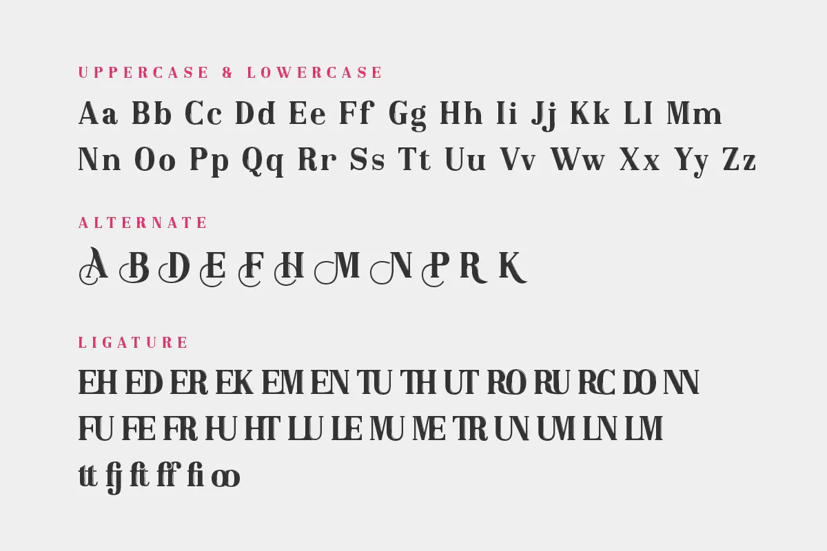 优雅奢华商品海报设计英文衬线字体 - Broseki Serif Display Font