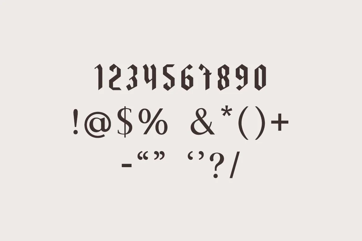 街头艺术与哥特式排版融合的英文字体 - Grumbled Blackletter Font第3张-皮玩部落 街头艺术与哥特式排版融合的英文字体 - Grumbled Blackletter Font