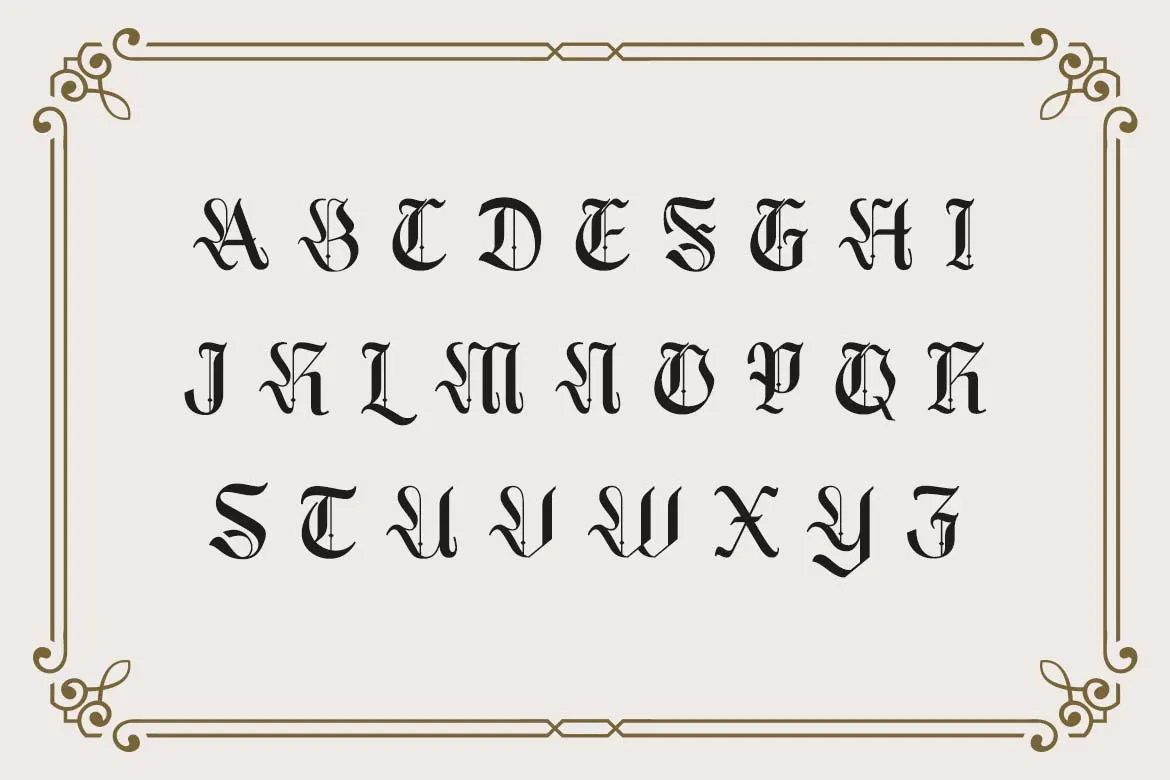 街头艺术与哥特式排版融合的英文字体 - Grumbled Blackletter Font第7张-皮玩部落 街头艺术与哥特式排版融合的英文字体 - Grumbled Blackletter Font