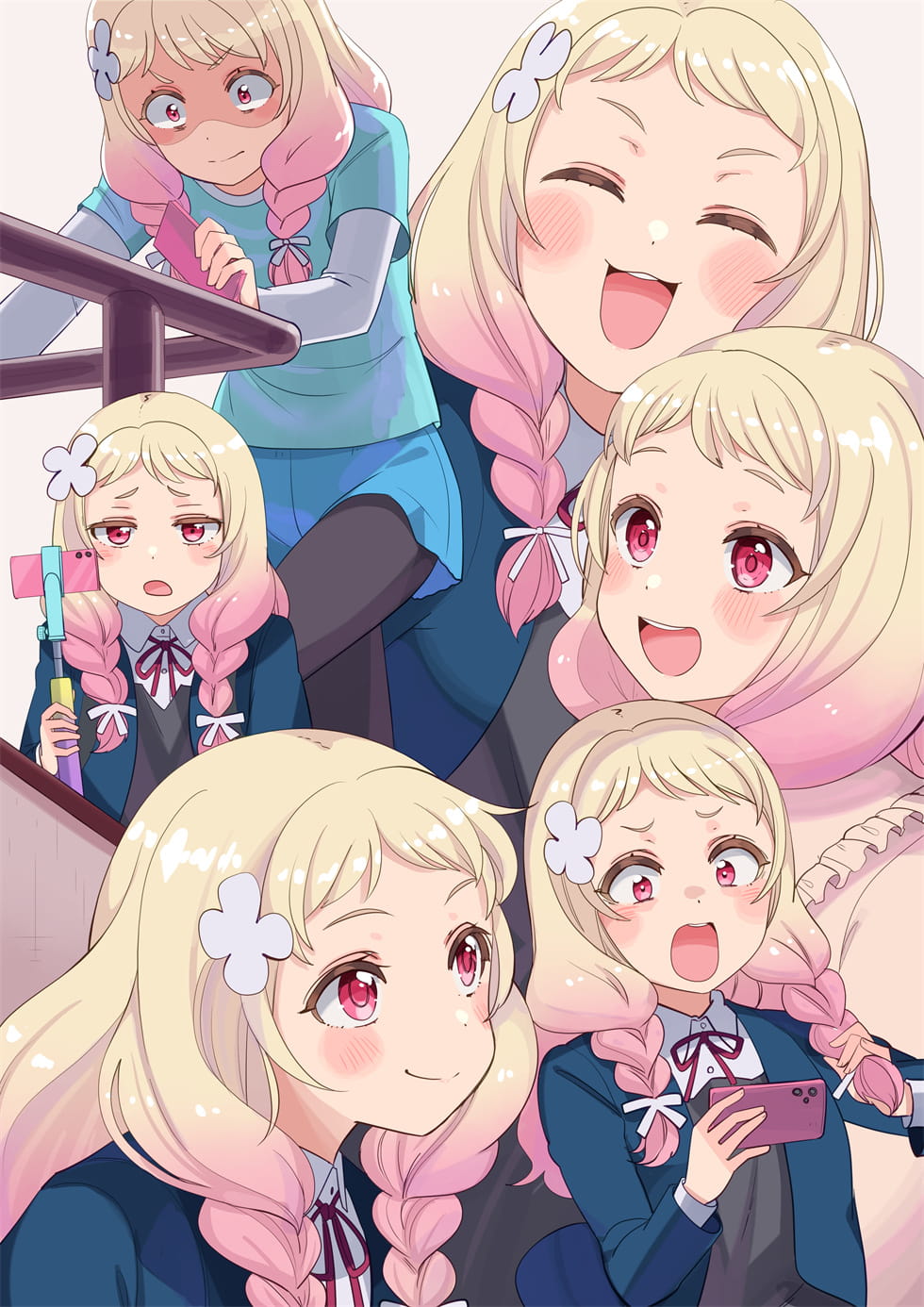 一群可爱的妹子袭来！南小鸟 宫下爱 日本插画师くりーむ的作品【P站画师】