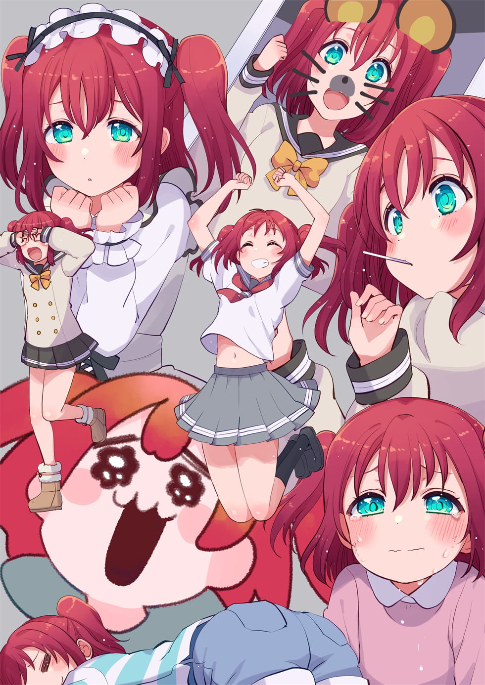 一群可爱的妹子袭来！南小鸟 宫下爱 日本插画师くりーむ的作品【P站画师】