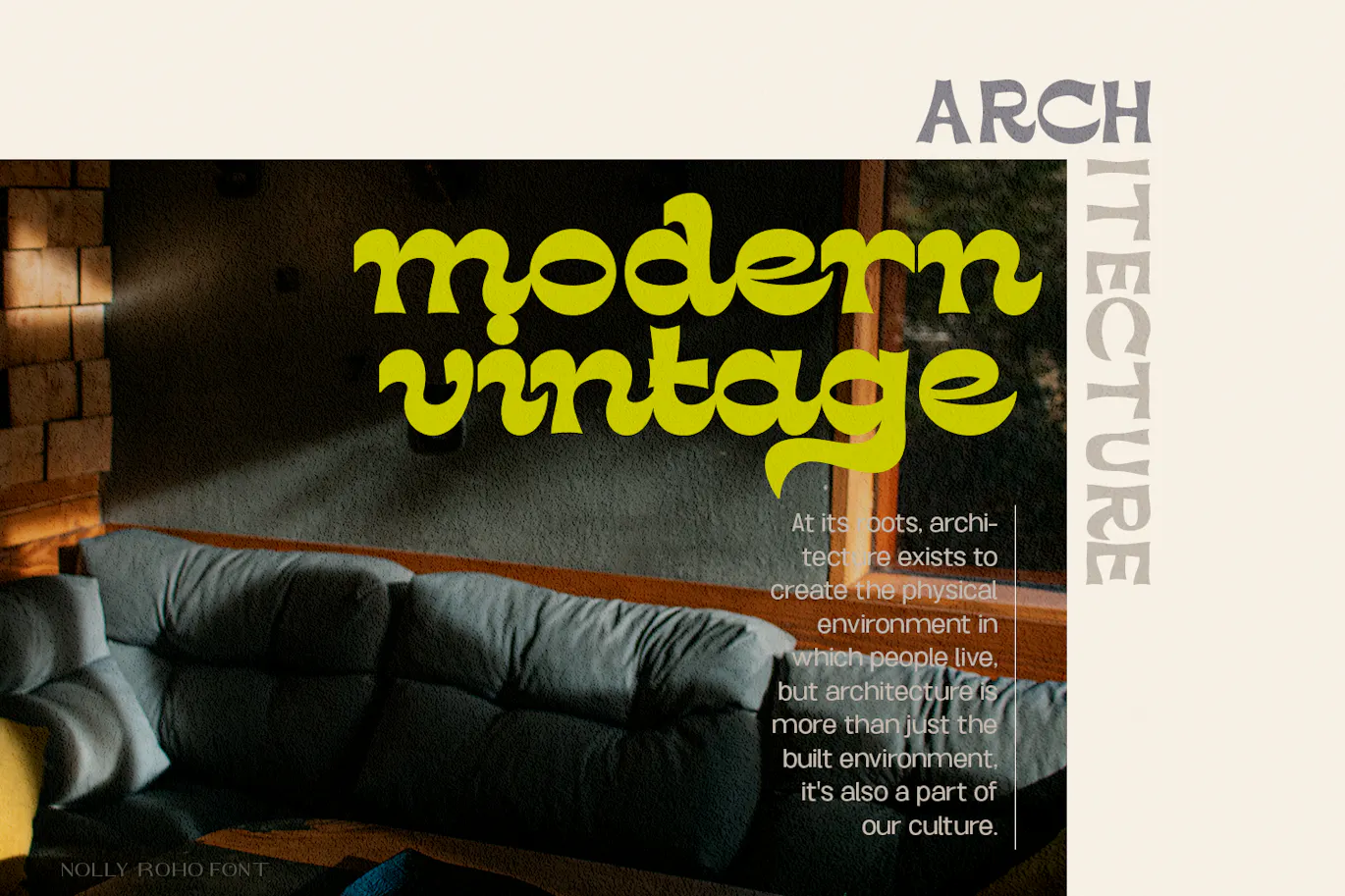 80年代时髦的复古英文字体 Nolly Roho