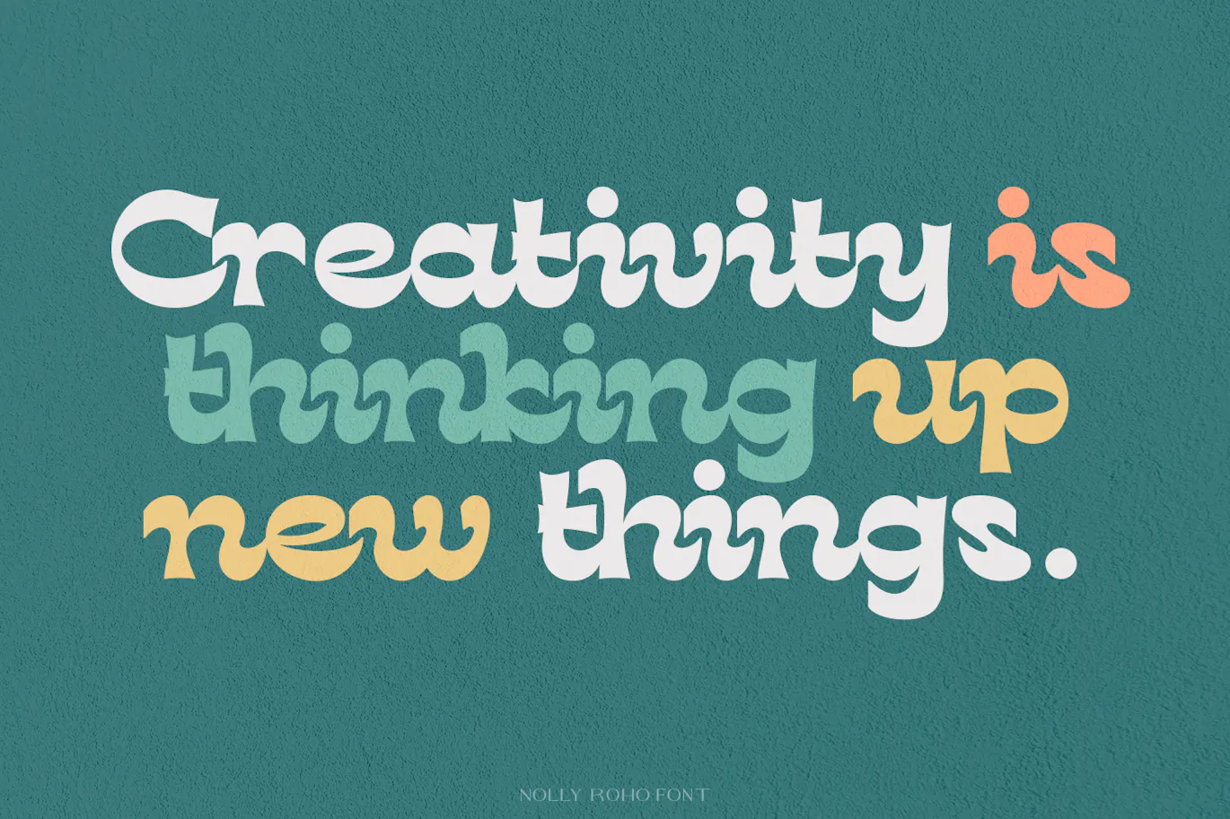 80年代时髦的复古英文字体 Nolly Roho