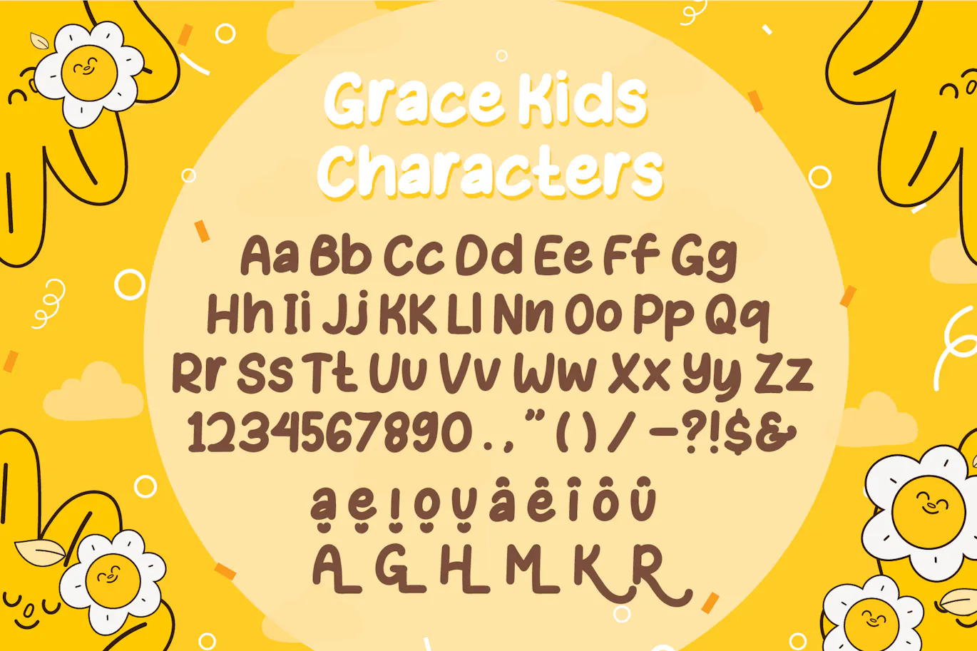 欢快而俏皮的装饰字体 - Grace Kids - Playful Display Font
