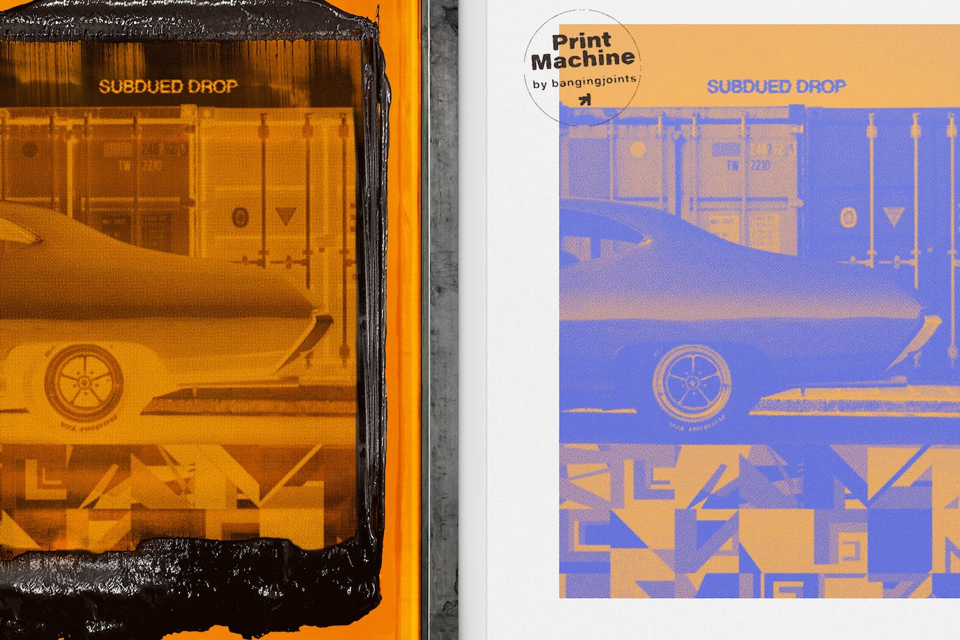 丝网印刷效果PSD模板 Silkscreen Print – Photoshop Effect