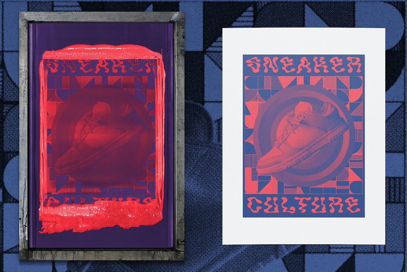 丝网印刷效果PSD模板 Silkscreen Print – Photoshop Effect