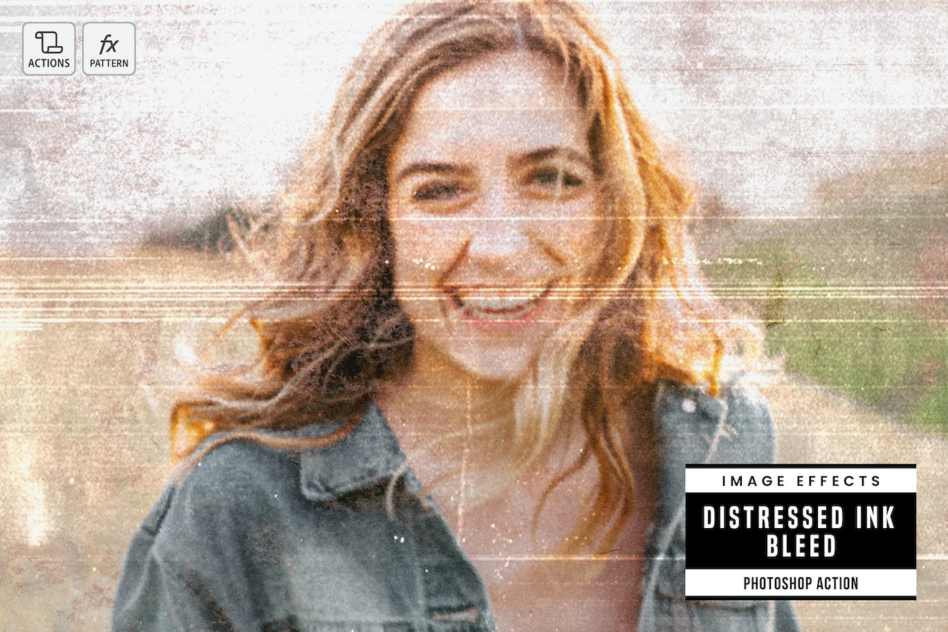 仿旧墨水渗色照片做旧效果PS动作 Distressed Ink Bleed Effect-1 仿旧墨水渗色照片做旧效果PS动作 Distressed Ink Bleed Effect